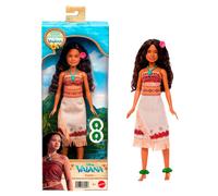 Mattel Disney, poupée Vaiana avec Tenue Amovible, Cheveux ondulés et 4 Accessoires, articulée, à Collectionner, inspirée du Film en Prise de Vues réelles, JLV15