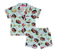 Disney Moana/Vaiana, 100% Coton, Boutonnage Ensemble de Pyjama à Manches Courtes, 2-3 Ans: 98cm, Bleu