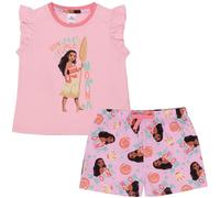 Disney Moana/Vaiana - Pyjama sans Manches/à Volants pour Enfants - 100% Coton - 4-5 Ans: 110cm