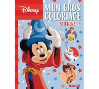 Disney - Mon gros coloriage + stickers ! - Mickey - Collectif - Hemma - broché - Document jeunesse