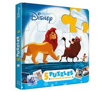 DISNEY - Mon Petit Livre Puzzle - 5 puzzles 9 pièces - Classiques