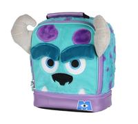 Disney Monsters Inc Boîte à déjeuner isotherme en peluche avec visage brodé Sulley 3D Cornes et sourcils