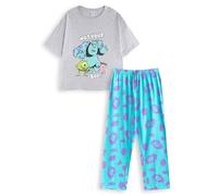 Disney Monsters Inc Haut Gris pour Femmes | Manches Courtes 'Not Your Boo!' Tee-Shirt Graphique | avec Sully, Boo et Mike Wazowski | Vêtements de Nuit et vêtements de détente Coupe décontractée