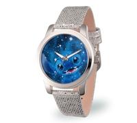 Disney Montre à Quartz analogique pour Adulte, Argenté, Paillettes argentées, Stitch