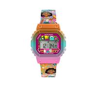 Disney Montre à quartz numérique pour fille avec bracelet en silicone ENC4028ARG, Multicolore