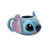 Disney Mug 3D en Céramique 375ml Stitch avec Coffret Cadeau Bleu / Rose