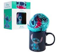 Disney Tasse Stitch - Coffret Cadeau Tasse Mug et Chaussettes - Idée Cadeau Stitch Mickey Minnie Marie Aristochats (Navy Stitch)