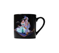 Disney Aladdin Tasse à changement de chaleur - 325 ml - Cadeau de bureau - Révélation de chaleur, Noir