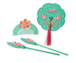 Disney Mulan Contenu de l'emballage : Ensemble d'accessoires de Jeu de rôle, Miroir, Peigne, Pinces à Cheveux et Pinces à Cheveux pour Filles à partir de 3 Ans