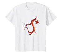 Disney Mulan Mushu Dragon And Cri-Kee Cricket T-Shirt, Enfant, Blanc, 2 ans