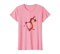 Disney Mulan Mushu Dragon And Cri-Kee Cricket T-Shirt, Femme, Rose, M