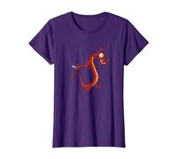 Disney Mulan Mushu Dragon And Cri-Kee Cricket T-Shirt, Femme, Violet, L