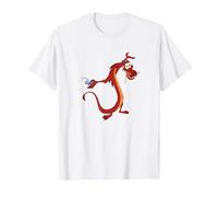 Disney Mulan Mushu Dragon And Cri-Kee Cricket T-Shirt, Homme, Blanc, XL