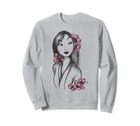 Disney Mulan Sketched Floral Hair Portrait Sweatshirt