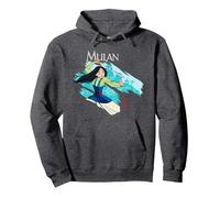 Disney Mulan Sword in the Wind Sweat à Capuche, Unisexe pour adultes, Chiné Foncé, XXL