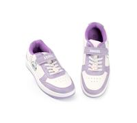 Disney Baskets Lilo & Stitch Violettes et Blanches pour Filles | Chaussures à Scratch pour Enfants | Personnages Stitch et Angel | Chaussures de Jeu du Quotidien