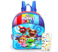 Disney Muppet Ensemble de 3 mini sacs à dos pour bébés avec sac d'école de 27,9 cm pour tout-petits, enfants, autocollants et tatouages | Sac de voyage léger Muppet Babies, multicolore, Muppet Babies