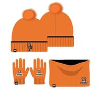 Disney Pack Bonnet + Gants + Écharpe Adultes, Orange, Taille Unique Jeune (Lot de 3) Mixte Enfant