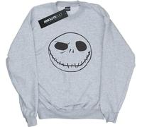 Disney - "Nightmare Before Christmas Jack's Big Face" Sweat-shirt pour femme BI9474 (S) (Gris chiné)