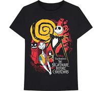 Disney Nightmare Before Christmas T Shirt Ghosts Officiel Homme Noir