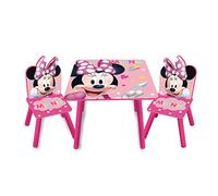 Disney Nixy Kids Minnie Mouse Ensemble table et 2 chaises en bois