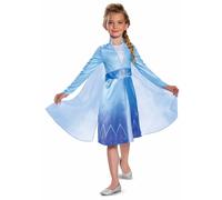 Disney Princesse - Déguisement Elsa La Reine Des Neiges pour Enfants - Taile M (7-8 Ans) - Robe avec Cape - Col Mao Souple et Doux - Détails Fins sur le Costume - Cadeaux Enfants