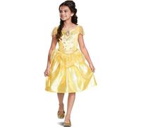 Disney Official Classic Princess Bell Dressupfor Girls, Belle Costume kids, Beauty and the Beast costume, belle Fancy Dress Outfit, costumes for Girls M