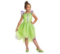 Disney Officiel Classic Deguisement Fée Clochette avec Ailes de Fée Enfant, Deguisement Fee Fille, Déguisement Papillon Peter Pan Robe de Carnaval XS
