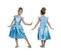 Disney Officiel Classic Robe Cendrillon Fille, Deguisement Cendrillon Fille Costume Déguisement de Princesse, Robe de Princesse Enfant Carnaval Mardi Gras Anniversaire Noël XS