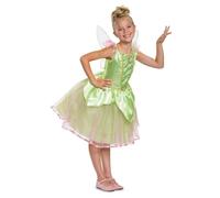 Disney Officiel Déguisement Fée Clochette Enfant, Ailes de Fée, Robe Papillon Peter Pan Carnaval, 5-6 Ans