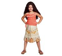 Disney Officiel Deguisement Vaiana Enfant Deluxe, Déguisement Princesse Fille en taille M