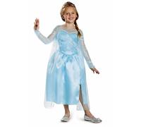 Déguisement Classique Elsa La Reine Des Neiges Fille - Taille: 5 - 6 Ans (109 - 126 Cm)) Bleu