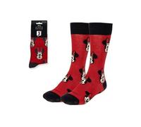 Disney - Paire de chaussettes Minnie Face Red 36-43