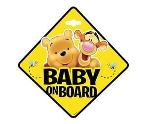 Disney Panneau signalétique Baby on Board - Winnie l'ourson - 9625