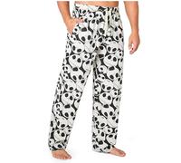 Disney Pantalon de Pyjama Homme Bas de Pyjama Doux Avec Poches Vêtement de Nuit et Détente Coton Cadeau Homme et Ado (S, Blanc/Noir Jack)