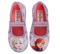 Disney Pantoufles La Reine des Neiges 2 Elsa Anna pour Filles - Ballerines Enfants - Chaussures de Maison à Enfiler - Lilas, bleu, 10 UK Child