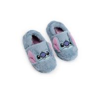 Disney Pantoufles mocassins bleues Lilo & Stitch pour filles | Chaussures d'intérieur moelleuses à motif Lilo & Stitch | Produits dérivés