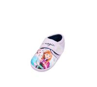 Disney Pantoufles pour filles La Reine des Neiges - Chaussures d'intérieur violettes en peluche avec doublure en polaire douce et semelle antidérapante, violet, 11 UK Child