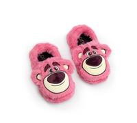 Disney Pantoufles roses Lotso pour filles (Toy Story) | Chaussures d'intérieur moelleuses et confortables à l'effigie de personnages amusantes pour enfants