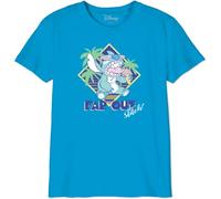 Disney « Pap Out Stitch » BODLILOTS016 T-Shirt Garçon, Aqua, Taille 06 Ans