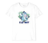 Disney « Pap Out Stitch » BODLILOTS016 T-Shirt Garçon, Blanc, Taille 06 Ans