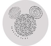 Disney papier peint rond autocollant Mickey Mouse gris et noir - 612725 - Ø 128 cm