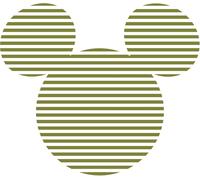 Disney papier peint rond autocollant Mickey Mouse vert et blanc - 612750 - Ø 125 cm