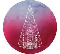 Disney papier peint rond autocollant Star Wars Star Destroyer rose - 612028 - Ø 128 cm