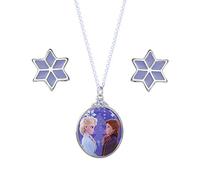 Disney Parure Collier et Boucles d'oreilles La Reine des Neiges SH00601RL.PH, Taille Unique, Métal Non précieux, Pas de gemme