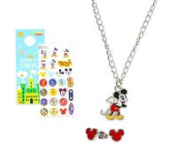 Disney Parure de bijoux pour filles - Ensemble d'accessoires de déguisement avec collier et boucles d'oreilles et autocollants, plus | Bijoux pour enfants, Disney Necklace and Earrings, Métal, Pas de