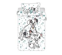 Disney Parure de lit 101 dalmatiens pour bébé | Parure de lit pour garçons et filles | Avec la famille dalmatien ionique, Blanc