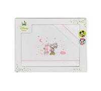 Disney Parure de lit en Corail pour Berceau Minnie Mouse Blanc/Rose