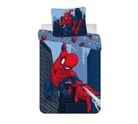 Disney - Parure de lit en coton ""Spider-Man"" - Bleu/Rouge - 160 x 200 cm