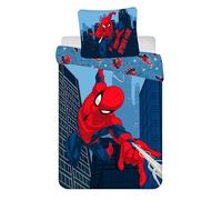Disney - Parure de lit en coton ""Spider-Man"" - Bleu/Rouge - 160 x 200 cm